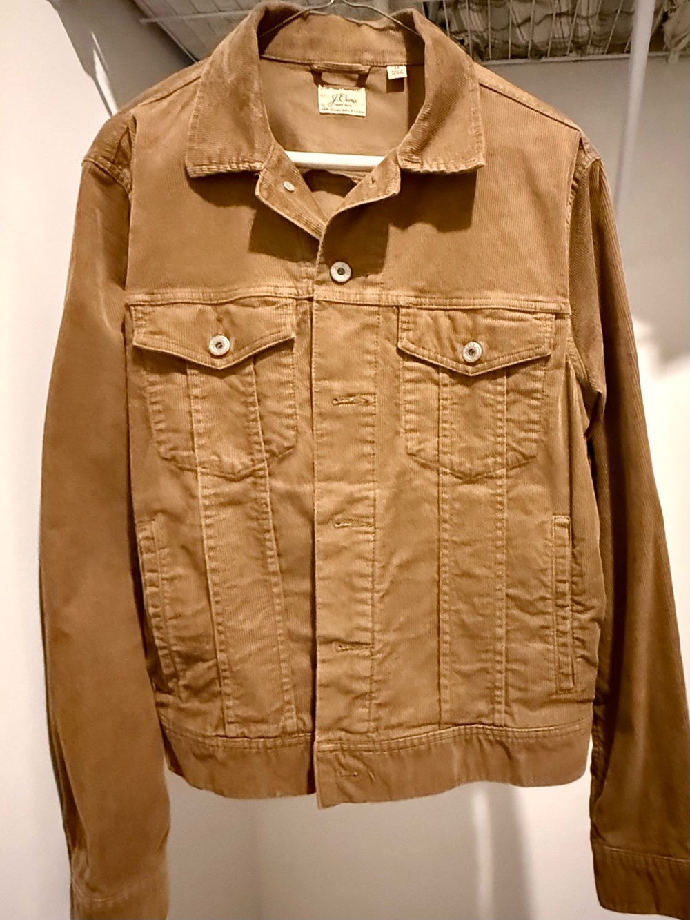 J. Crew Men's Tan Corduroy Bomber Jacket